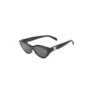 Celine NWT Triomphe 17 56MM Cateye Sunglasses in Black with Leather Crossbody